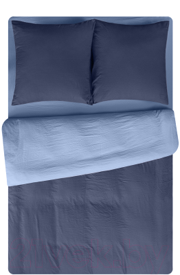 Комплект постельного белья Amore Mio Мако-сатин Сапфир Микрофибра 1.5сп / 23492 (синий/голубой)