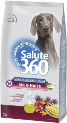Сухой корм для собак Pet360 Salute 360 Dog Adult Medium/Maxi с олениной и кукурузой / 103281 (12кг)