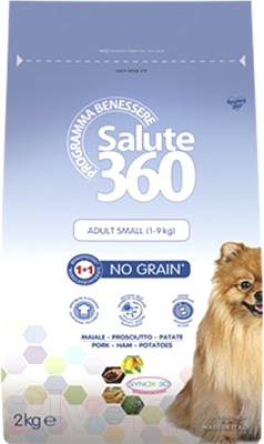 Сухой корм для собак Pet360 Salute 360 No Grain Adult Small со свининой и картофелем (2кг)