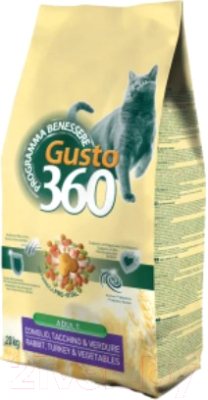 Сухой корм для кошек Pet360 Best Breeder 360 Gusto Adult с кроликом, индейкой, овощами (20кг)