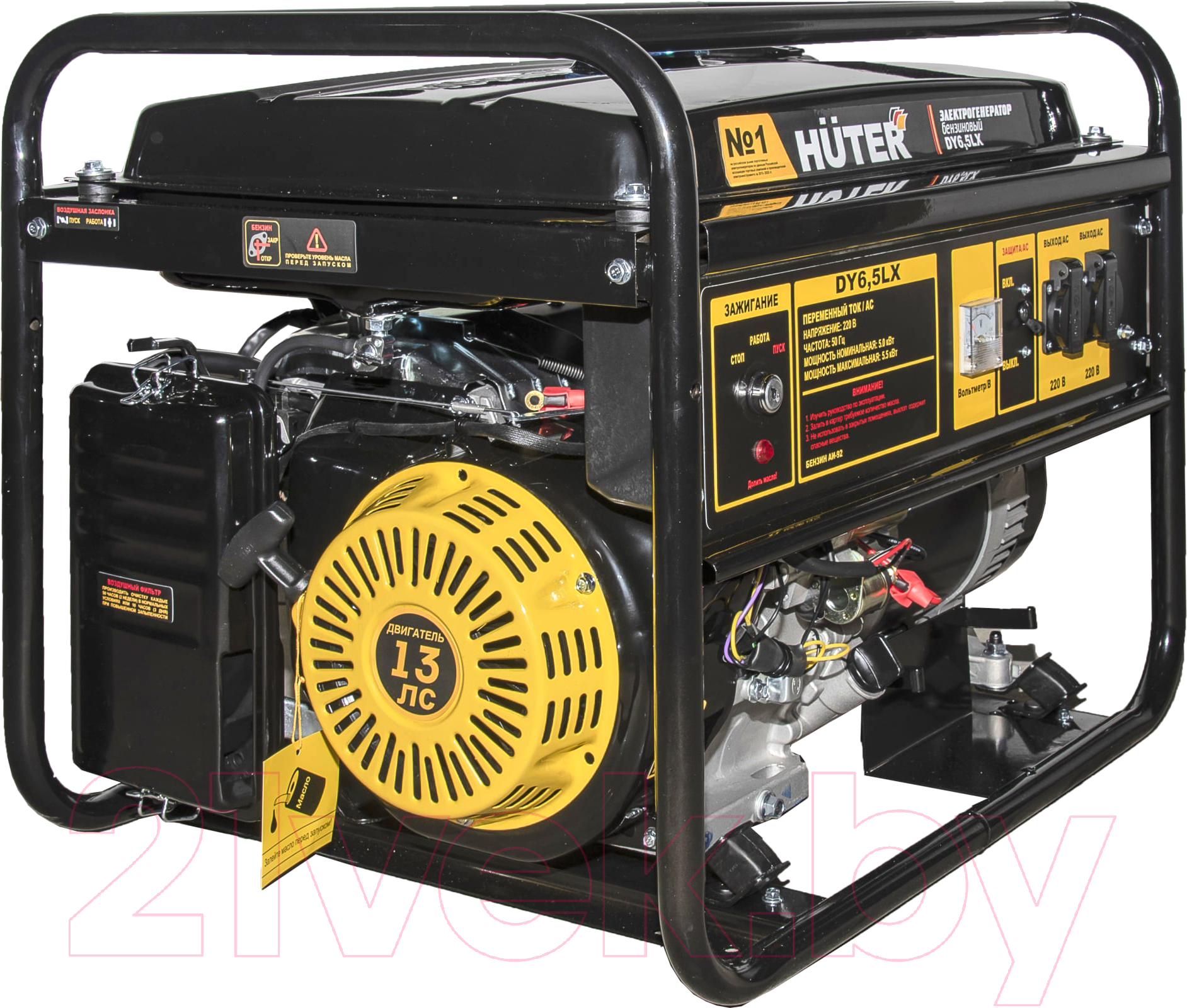 Бензиновый генератор Huter DY6.5LX-Электростартер