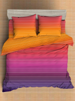 Комплект постельного белья Amore Mio Мако-сатин Spectrum Микрофибра 1.5сп / 93213 (красный/оранж/фуксия/синий) - 