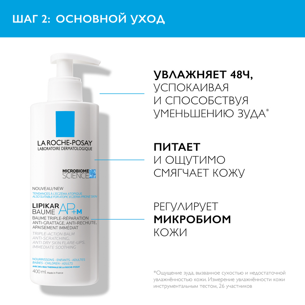 Набор косметики для лица и тела La Roche-Posay Lipikar Бальзам д/лица и тела Baume АР+M+Крем-гель Syndet АP+