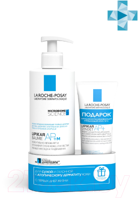 Набор косметики для лица и тела La Roche-Posay Lipikar Бальзам д/лица и тела Baume АР+M+Крем-гель Syndet АP+ (400мл+100мл)