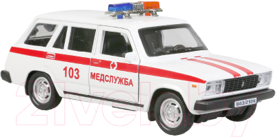 Автомобиль игрушечный Технопарк ВАЗ-2104 Жигули Скорая Помощь / 2104-12SLAMB-WH