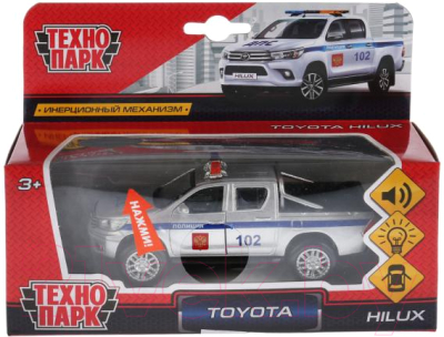 Автомобиль игрушечный Технопарк Toyota Hilux Полиция / FY6118P-SL