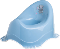 Детский горшок Maltex Мишка с противоскользящими резинками / 4071 (темно-голубой/белый) - 