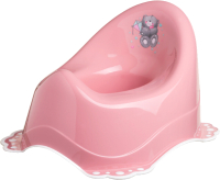 Детский горшок Maltex Мишка с противоскользящими резинками / 4071 (темно-розовый/белый) - 