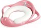 Детская накладка на унитаз Maltex Мишка / 6167 (темно-розовый/белый) - 