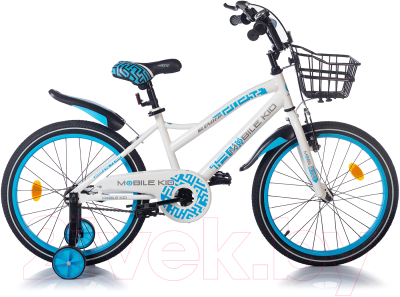 Детский велосипед Mobile Kid Slender 20 (белый/синий)