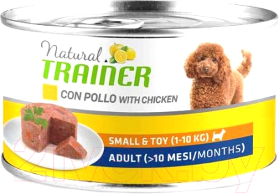 Влажный корм для собак Trainer Natural Sensitive Plus Small&Toy Adult с курицей (150г)