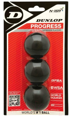 Набор мячей для сквоша DUNLOP Progress / 627DN700104