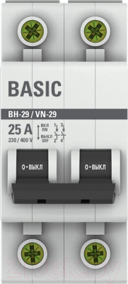 Выключатель нагрузки EKF Basic 2P 25А ВН-29 / SL29-2-25-bas