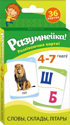 

Развивающие карточки, Разумнейка. 4–7 гадоў, мягкая обложка