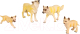 Набор фигурок коллекционных Masai Mara Мир диких животных. Семья полярных волков / MM211-214 - 