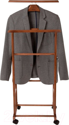 Стойка для одежды Мебелик Костюмная на колесах В 22Н (средне-коричневый)