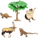 Набор фигурок коллекционных Masai Mara Мир диких животных / MM211-220 - 