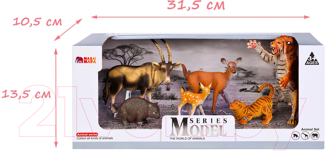 Набор фигурок коллекционных Masai Mara Мир диких животных / MM211-224