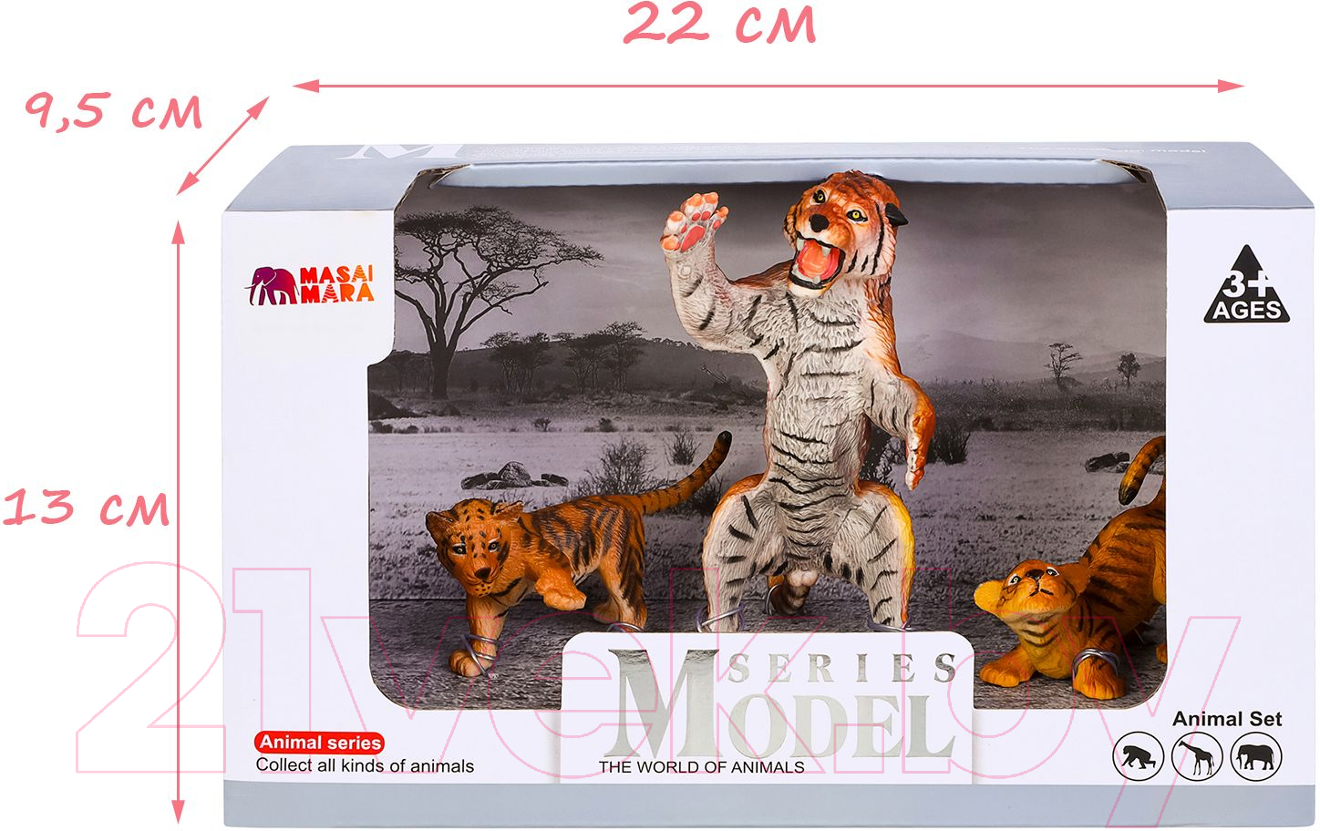 Набор фигурок коллекционных Masai Mara Мир диких животных. Семья тигров / MM211-209 — фото 5