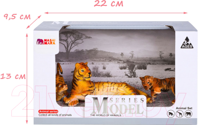 Набор фигурок коллекционных Masai Mara Мир диких животных. Семья тигров / MM211-210