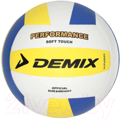 Мяч волейбольный Demix A8GQVYUIA1 / 114836-MO (размер 5, синий/желтый)