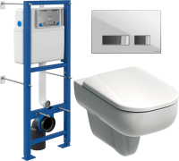 

Унитаз подвесной с инсталляцией Kolo, Traffic L99022000 + S-IN-MZ-LEON_NEW + P-BU-MOV/Whg/Gl