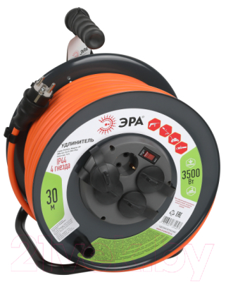 Удлинитель на катушке ЭРА RMx-4es-3x2.5-30m-IP44 / Б0052920