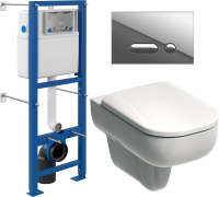 

Унитаз подвесной с инсталляцией Kolo, Traffic L99022000 + S-IN-MZ-LEON_NEW + P-BU-INT/Cg