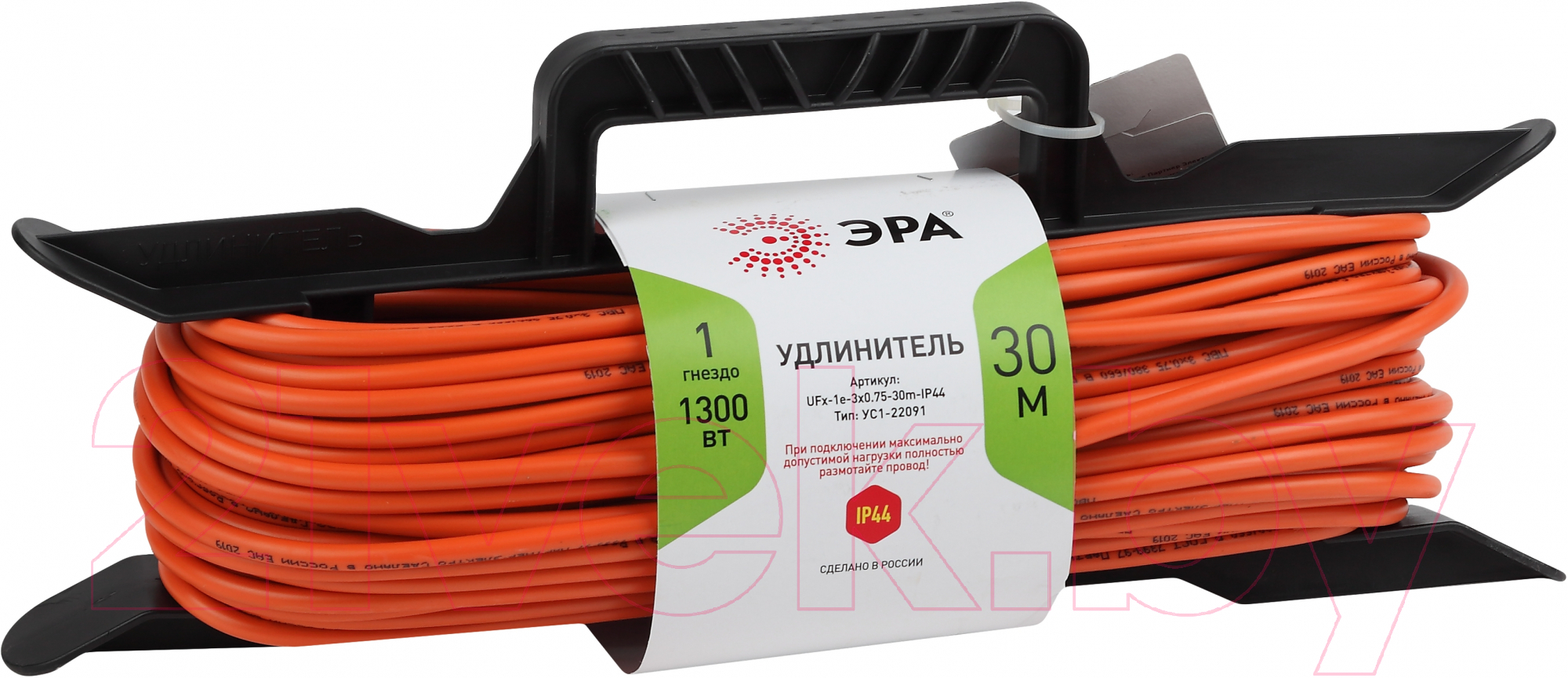Удлинитель на рамке ЭРА UFx-1e-3x0.75-30m-IP44 / Б0046827
