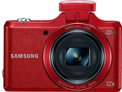 Компактный фотоаппарат Samsung WB50F (Red) - вид спереди