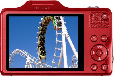 Компактный фотоаппарат Samsung WB50F (Red) - вид сзади