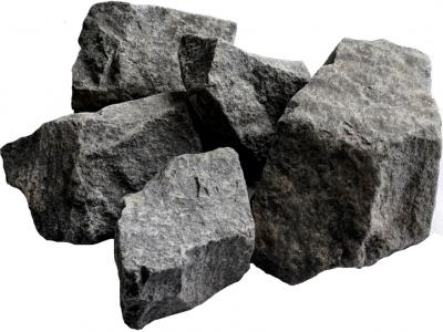 Камни для бани Чевжавара Габбро-диабаз колотый - общий вид