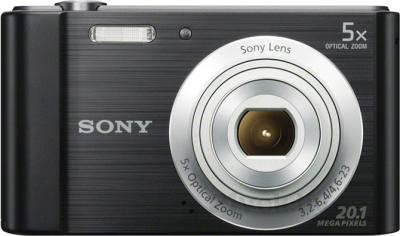Компактный фотоаппарат Sony Cyber-shot DSC-W800 (черный) - вид спереди