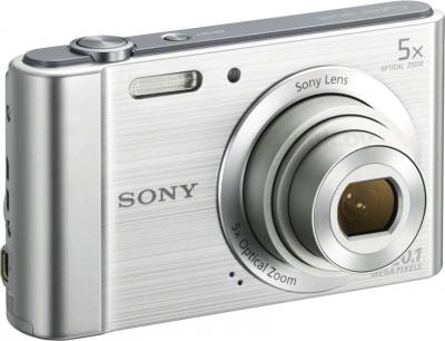 Компактный фотоаппарат Sony Cyber-shot DSC-W800 (серебристый) - общий вид