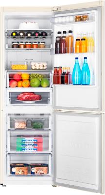 Холодильник с морозильником Samsung RB31FERNCEF/RS - пример заполненного холодильника