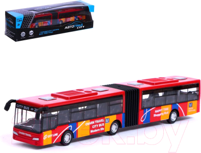 Автобус игрушечный Автоград Городской транспорт / 1997268 (красный)