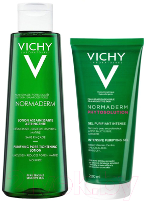 Набор косметики для лица Vichy Normaderm Лосьон+Гель для умывания Phytosolution (2x200мл)