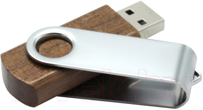 USB flash накопитель No Brand Twist Wood 16Gb / 3013.11 (коричневый)