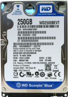 

Жесткий диск Western Digital, Scorpio Blue 250GB (WD2500BEVT)
