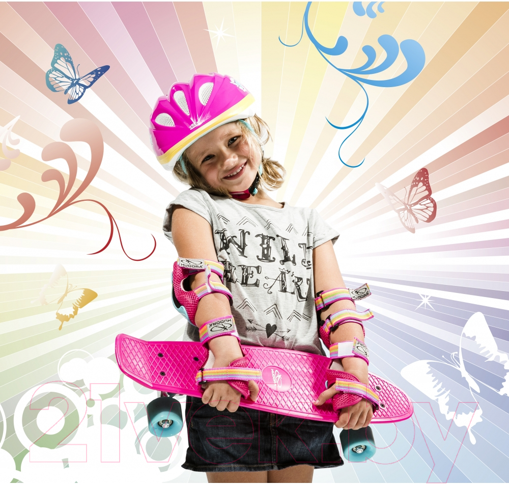 Скейтборд Hudora Retro Skate Wonders 12152 Rosa