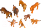 Набор фигурок коллекционных Masai Mara Мир диких животных. Семья тигров и семья львов / MM211-256 - 