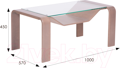 Журнальный столик Мебелик Гурон 1 (шимо)