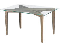 Журнальный столик Мебелик Рилле 448 (шимо/стекло прозрачное) - 