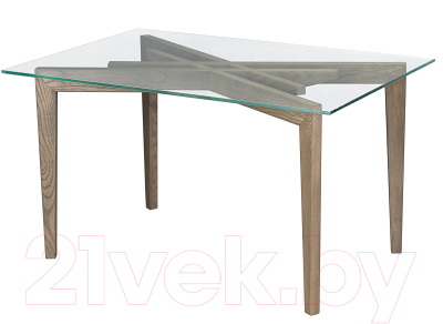 Журнальный столик Мебелик Рилле 448 (шимо/стекло прозрачное)