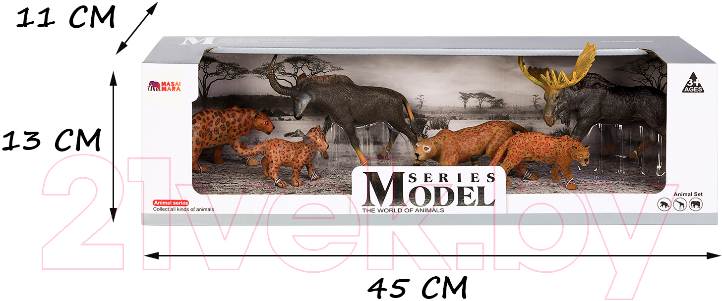 Набор фигурок коллекционных Masai Mara Мир диких животных / MM211-281