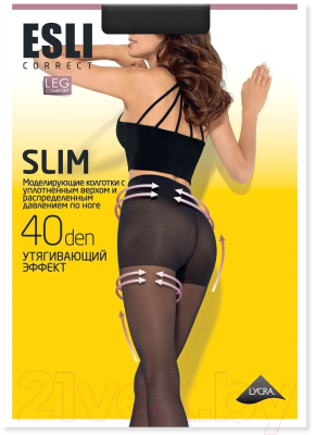 Изображение товара Колготки Esli Slim 40 (р.5, nero)