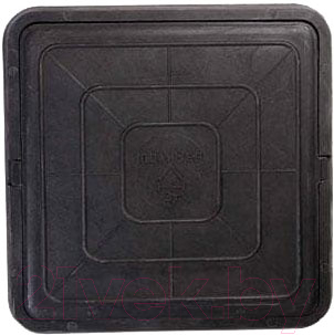 Люк канализационный Стандартпарк Полимерно-композитный квадратный / 35288 (665x60, черный)