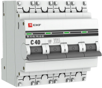 Выключатель автоматический EKF PROxima ВА 47-63 4P 40А (C) 4.5kA / mcb4763-4-40C-pro - 