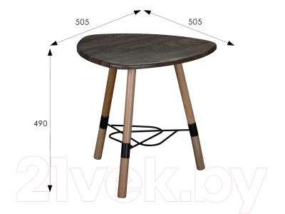 Журнальный столик Мебелик Лючия 2104 (черный/бук/дуб маррон)