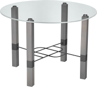 Журнальный столик Мебелик Лючия 3101 (серый бетон/серый/прозрачное) - 